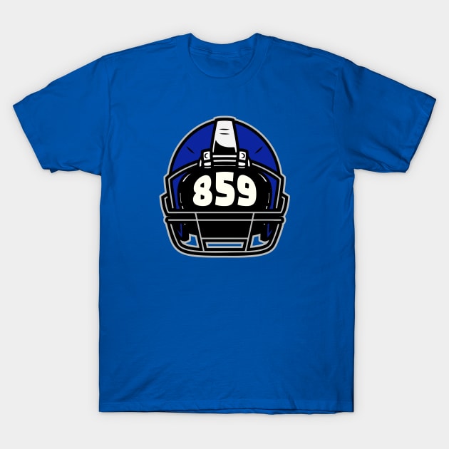 Retro Football Helmet 859 Area Code Lexington Kentucky Football T-Shirt by SLAG_Creative